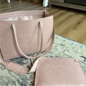 Beis Large Work Tote in Atlas Pink